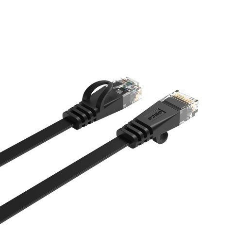 Kabel sieciowy Ethernet CAT6 1000Mbps RJ45 internetowy LAN płaski 3 m - czarny