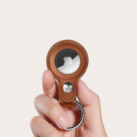 Etui brelok na lokalizator Apple AirTag 1 / 2 NaturalFit - brązowy