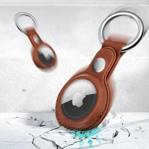 Etui brelok na lokalizator Apple AirTag 1 / 2 NaturalFit - brązowy