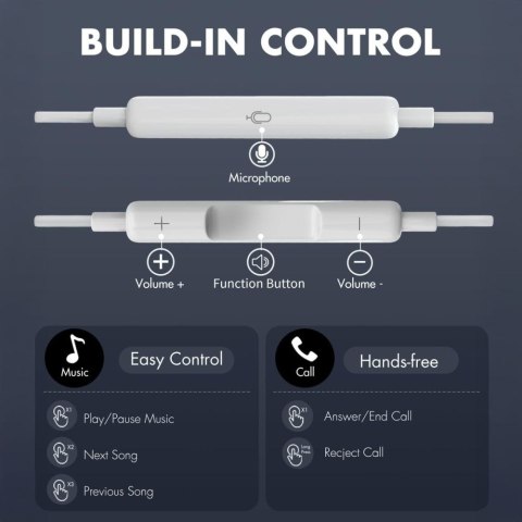 Słuchawki przewodowe douszne Ultraboost Core G2 Mini Jack - białe