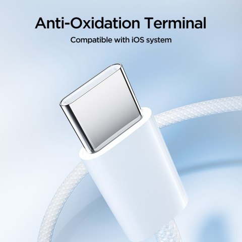 Kabel przewód Ben Series USB-C 60W 1 m - biały