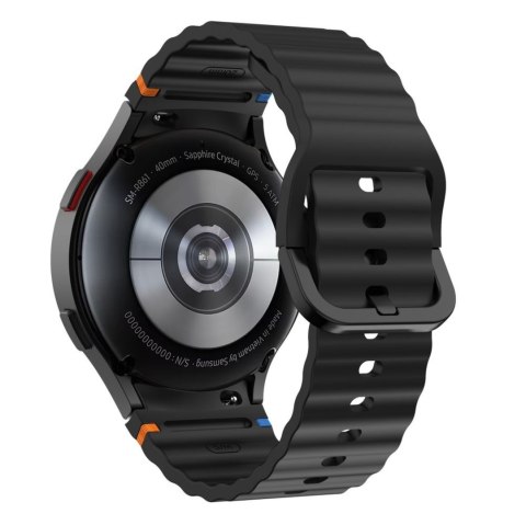 Pasek silikonowy sportowy na Samsung Galaxy Watch 4/5/5 Pro/6/7/FE - czarny