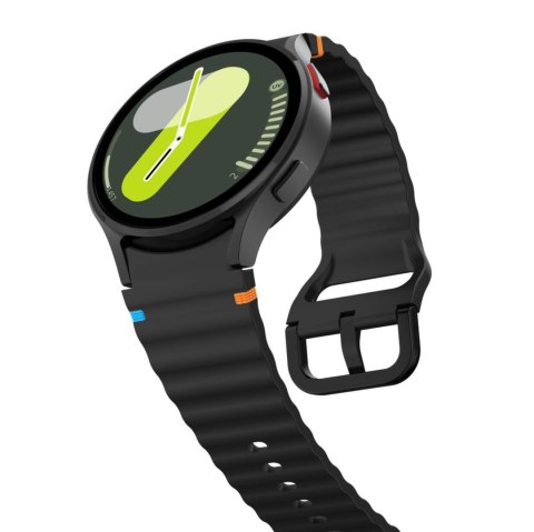 Pasek silikonowy sportowy na Samsung Galaxy Watch 4/5/5 Pro/6/7/FE - czarny