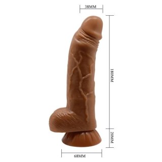 Dildo z cyberskóry Baile Angelo jasnobrązowe 7,8 cala