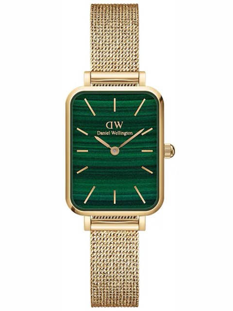 Daniel Wellington ZEGAREK DAMSKI DANIEL WELLINGTON Quadro Pressed Evergold Emerald 20mm DW00100561+ BOX (zw505m)