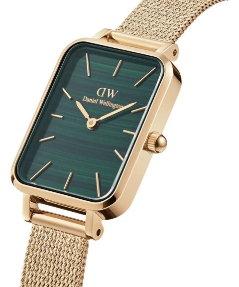 Daniel Wellington ZEGAREK DAMSKI DANIEL WELLINGTON Quadro Pressed Evergold Emerald 20mm DW00100561+ BOX (zw505m)