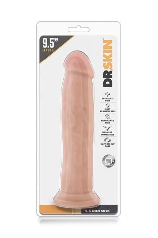 Dildo realistyczne Dr Skin Blush waniliowe 9 5 cala PVC