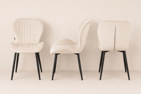 Krzesło tapicerowane MONTI VELVET BEIGE