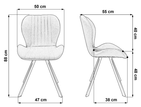 Krzesło tapicerowane MONTI VELVET BEIGE