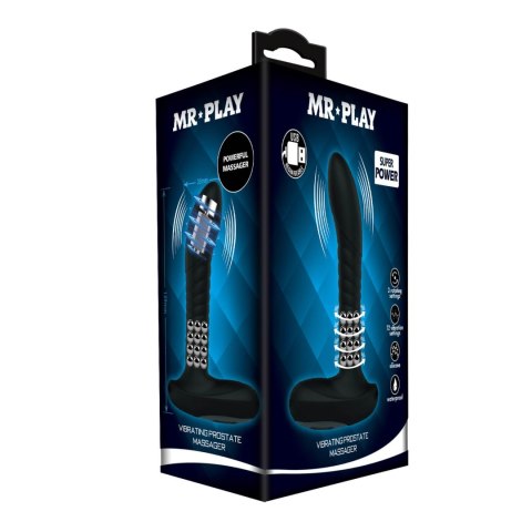 Masażer prostaty Mr Play wibrujący rotujący USB 16 cm