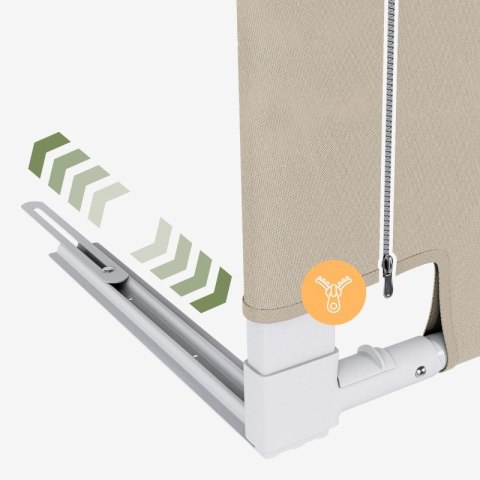 Barierka ochronna do łóżka Cover 40 Beige 200 cm