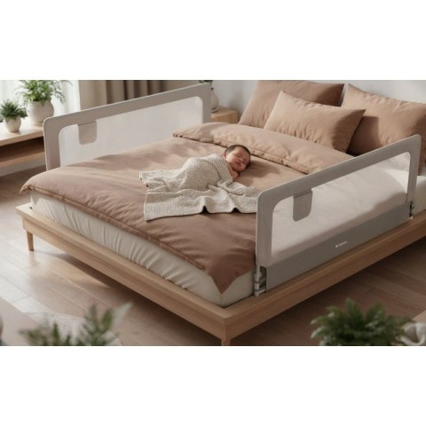 Barierka ochronna na łóżko Cover 30 White-Grey 200 cm