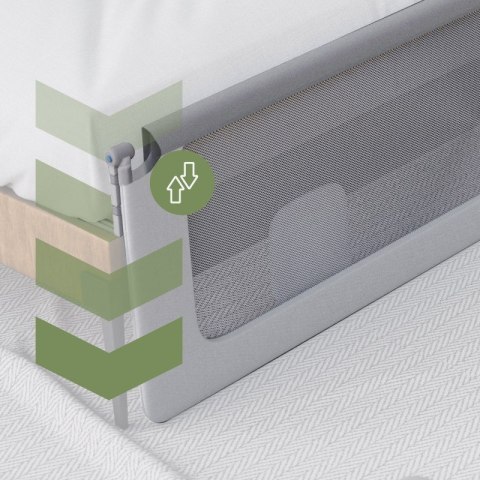 Barierka ochronna na łóżko Cover 30 White-Grey 200 cm