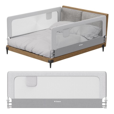 Barierka ochronna na łóżko Cover 30 White-Grey 200 cm