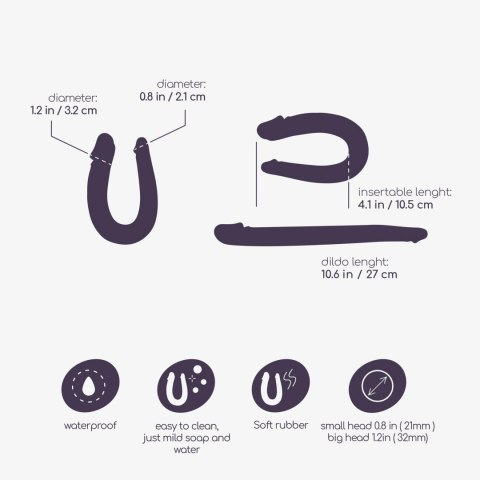 Podwójne dildo Crushious Double Trouble różowe 27 cm