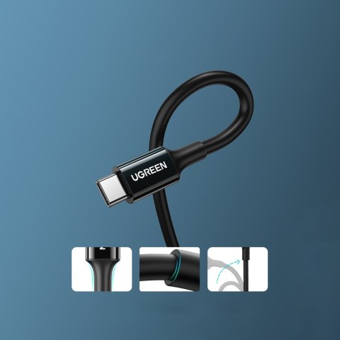 Kabel przewód USB-C do USB-C 480Mb/s 5A 2m czarny