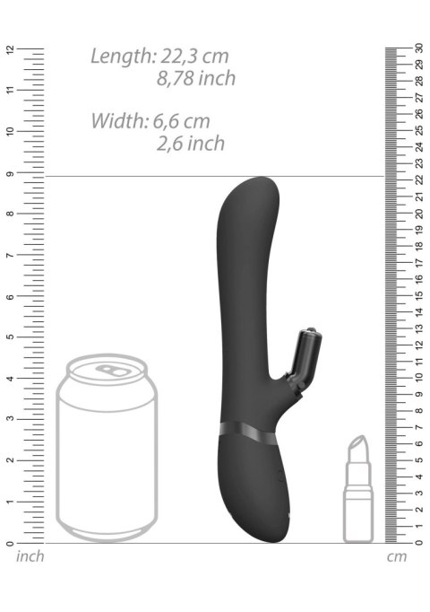 Wibrator króliczek silikonowy Vive Chou czarny USB