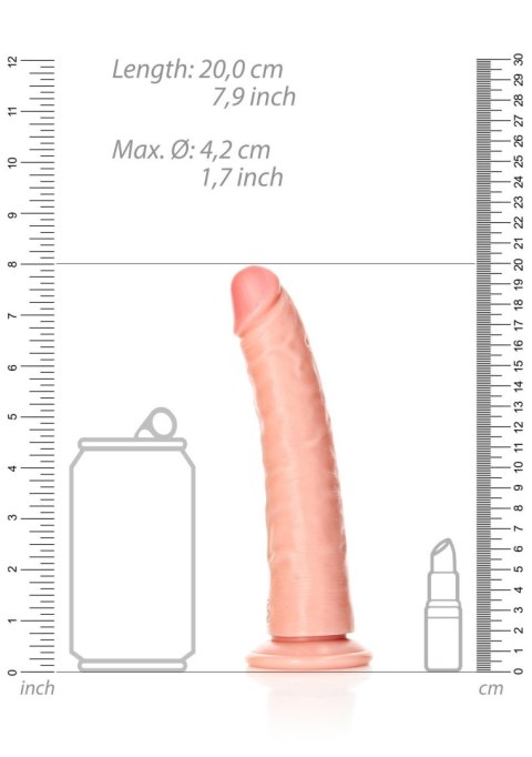 Dildo realistyczne slim RealRock z przyssawką 18 cm