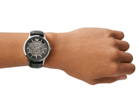 Emporio Armani Zegarek męski EMPORIO ARMANI SKELETON AUTOMATIC AR60038 (zi055a)