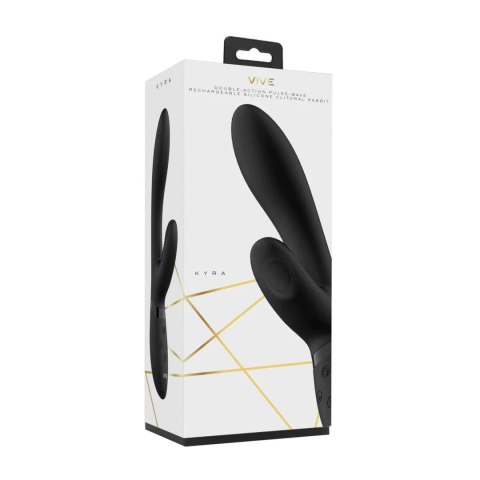 Wibrator króliczek pulsacyjny Vive Kyra czarny USB 21 cm