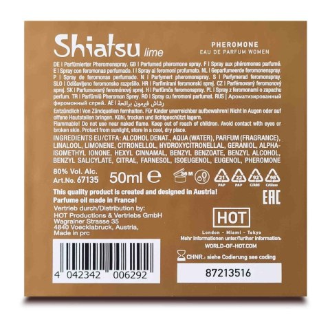 Perfumy feromonowe Shiatsu Hot dla kobiet limonka 50 ml