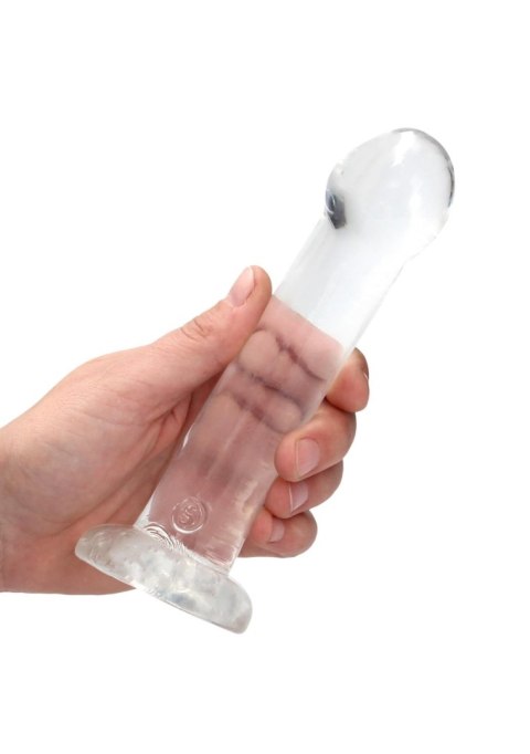Przezroczyste dildo nieralistyczne z przyssawką RealRock 17 cm