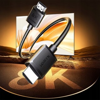 Kabel przewód HDMI do telewizorów monitorów projektorów 8K 60Hz 1m - czarny