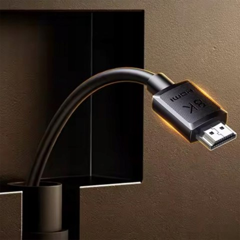 Kabel przewód HDMI do telewizorów monitorów projektorów 8K 60Hz 1m - czarny