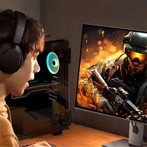 Kabel przewód HDMI do telewizorów monitorów projektorów 8K 60Hz 1m - czarny