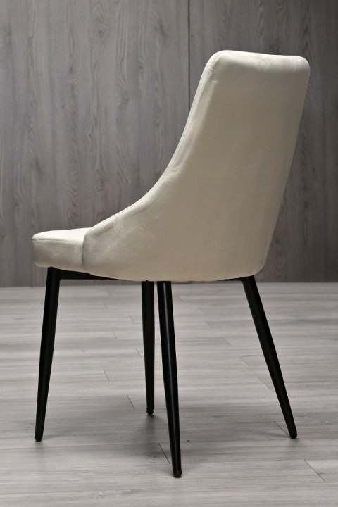 Krzesło tapicerowane SOFIA BEIGE VELVET SMOKE