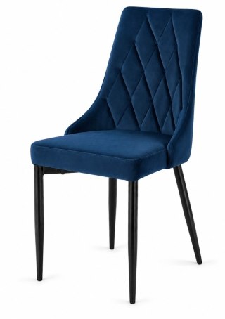 Krzesło tapicerowane SOFIA BLUE VELVET SMOKE II GATUNEK