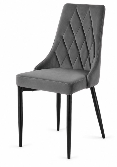 Krzesło tapicerowane SOFIA DARK GREY VELVET SMOKE