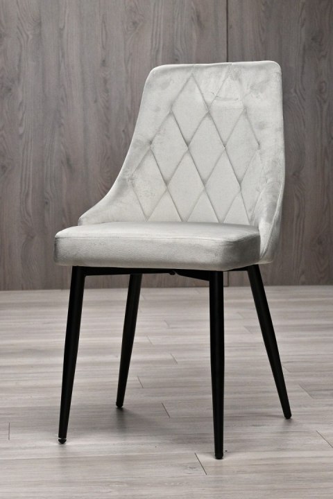 Krzesło tapicerowane SOFIA LIGHT GREY VELVET SMOKE