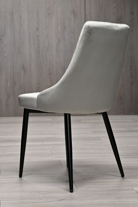 Krzesło tapicerowane SOFIA LIGHT GREY VELVET SMOKE