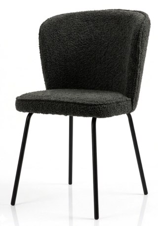 Krzesło tapicerowane TEDDY BLACK