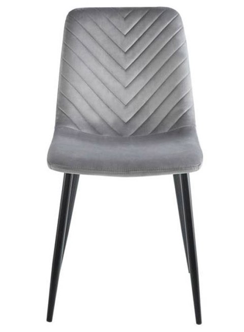 Krzesło tapicerowane TRIO VELVET LIGHT GREY