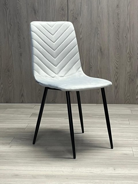 Krzesło tapicerowane TRIO VELVET LIGHT GREY