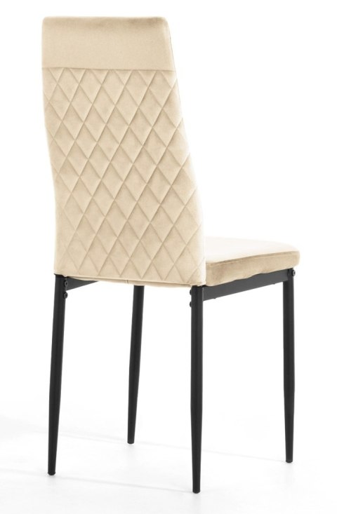 Krzesło tapicerowane zestaw 4x VALVA CARO VELVET BEIGE