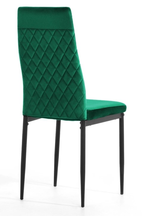 Krzesło tapicerowane zestaw 4x VALVA CARO VELVET GREEN