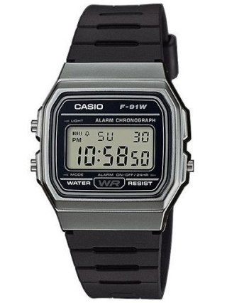 Casio ZEGAREK MĘSKI CASIO F-91WM-1BDF (zd102d) + BOX