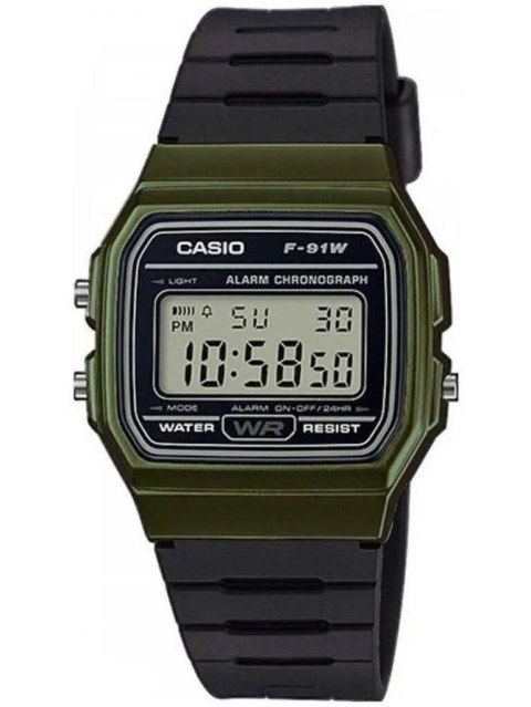 Casio ZEGAREK MĘSKI CASIO F-91WM-3AER (zd102f) + BOX