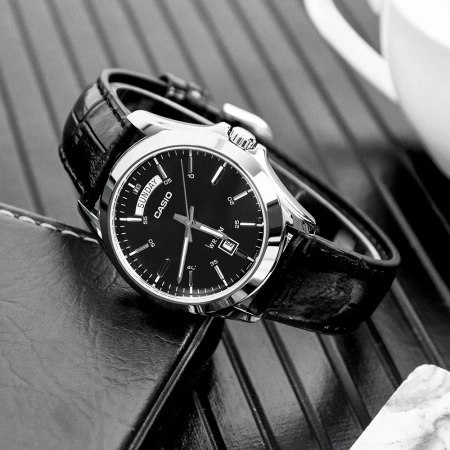 Casio ZEGAREK MĘSKI CASIO MTP-1370L-1A (zd116b) + BOX