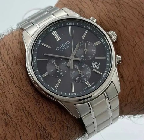 Casio ZEGAREK MĘSKI CASIO MTP-E515D-8AV (zd265c) + BOX