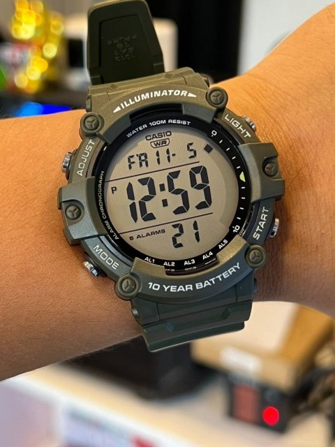 Casio ZEGAREK MĘSKI CASIO SPORT ILLUMINATOR AE-1500WHX-3A + BOX