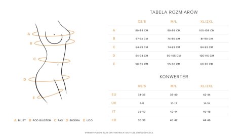 Body erotyczne Obsessive Blomentis otwarte czarne M/L