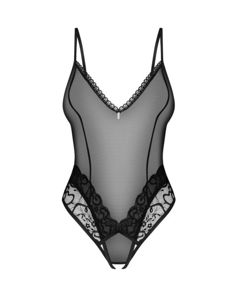 Body erotyczne Obsessive Blomentis otwarte czarne M/L