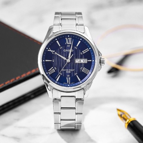 Casio ZEGAREK MĘSKI CASIO MTP-1384D-2A + BOX
