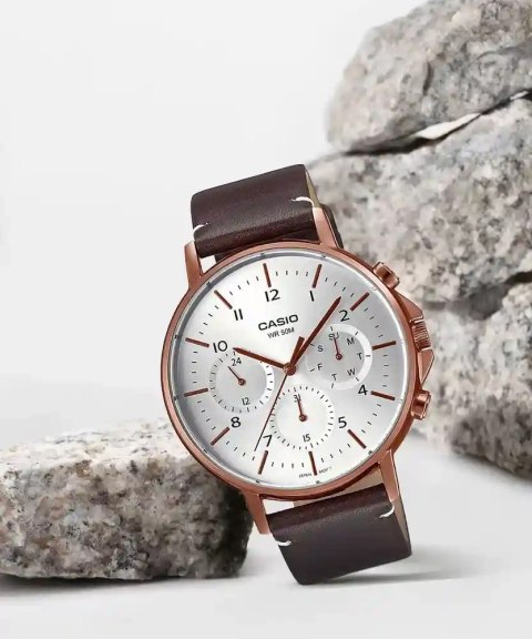 Casio ZEGAREK MĘSKI CASIO MTP-E321RL-5A (zd190b) + BOX