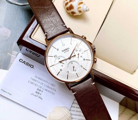 Casio ZEGAREK MĘSKI CASIO MTP-E321RL-5A (zd190b) + BOX