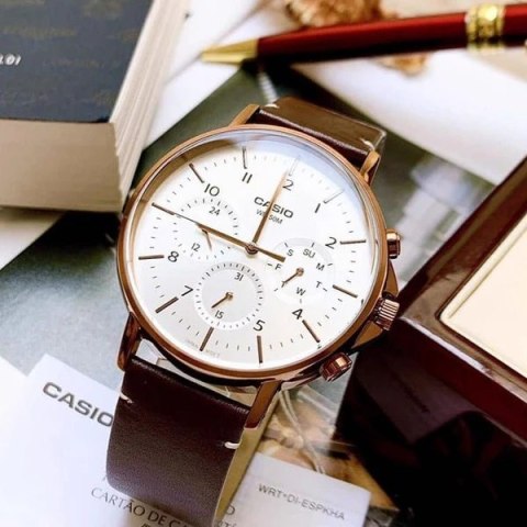 Casio ZEGAREK MĘSKI CASIO MTP-E321RL-5A (zd190b) + BOX
